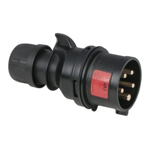 Showtec 5-polige CEE ‘Turbo Twist’ male connector 16A – IP44 (zwart) Aansluitingen 400 V J&H licht en geluid
