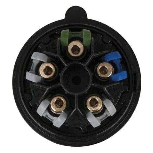 Showtec 5-polige CEE ‘Turbo Twist’ male connector 16A – IP44 (zwart) Aansluitingen 400 V J&H licht en geluid 2
