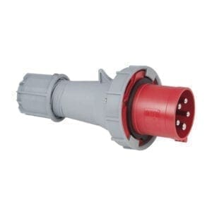 Showtec 5-polige CEE male connector 63A – IP67 (rood) Aansluitingen 400 V J&H licht en geluid