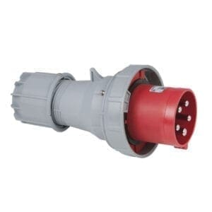 Showtec 5-polige CEE male connector 125A – IP67 (rood) Aansluitingen 400 V J&H licht en geluid