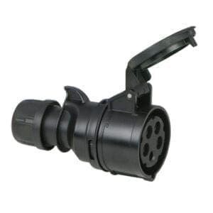 Showtec 5-polige CEE ‘Turbo Twist’ female connector 16A – IP44 (zwart) Aansluitingen 400 V J&H licht en geluid