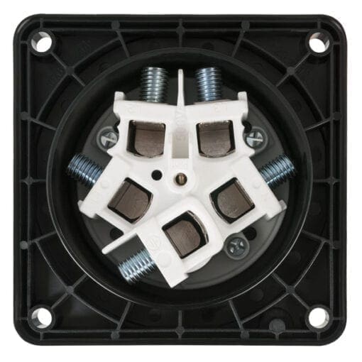 Showtec 5-polige CEE male chassis 125A – IP67 (zwart) Aansluitingen 400 V J&H licht en geluid 2