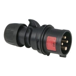 Showtec 4-polige CEE male connector 16A – IP44 (zwart) Aansluitingen 400 V J&H licht en geluid
