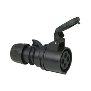 Showtec 4-polige CEE ‘Turbo Twist’ female connector 16A – IP44 (zwart) Aansluitingen 400 V J&H licht en geluid