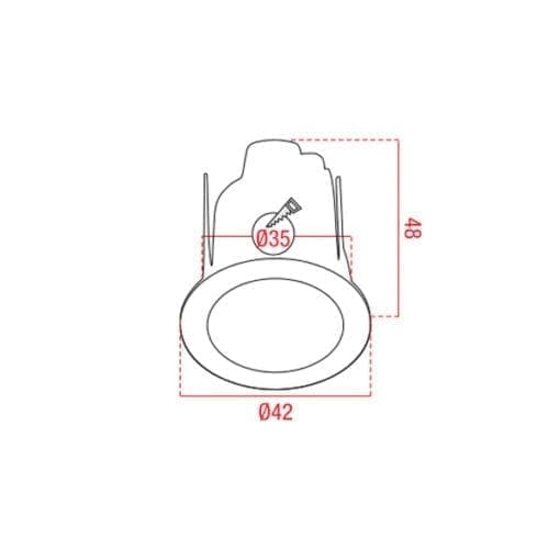 Artecta hoorn lv-35 round 3000 k Recessed_02 J&H licht en geluid 2