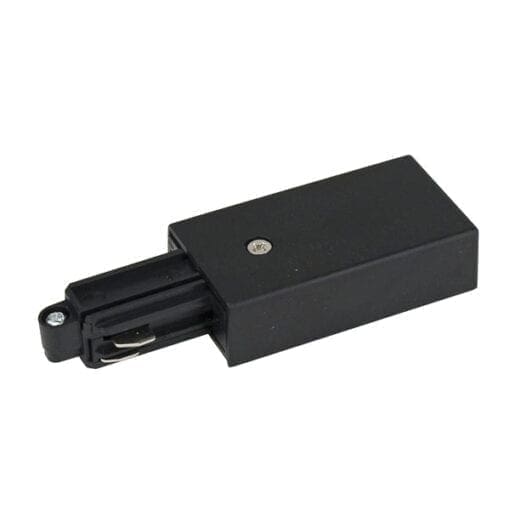 Artecta Input voedingsconnector voor een 1-fase track, zwart Accessoires railverlichting J&H licht en geluid