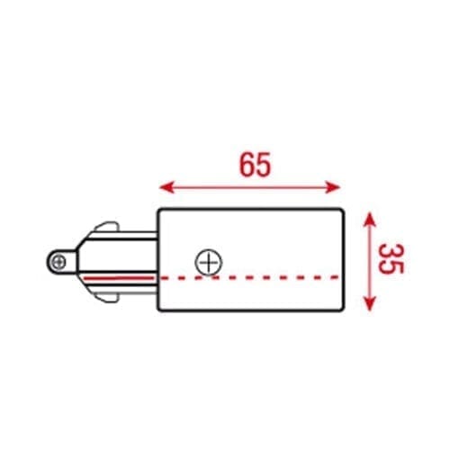Artecta Input voedingsconnector voor een 1-fase track, wit Accessoires railverlichting J&H licht en geluid 2