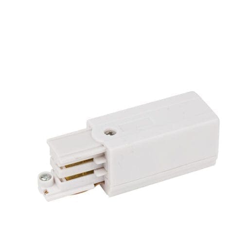 Artecta Input voedingsconnector (links) voor een 3-fase track, wit Accessoires railverlichting J&H licht en geluid