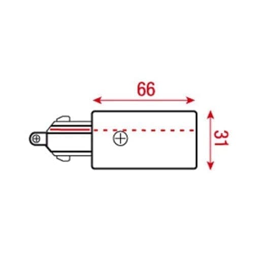 Artecta Input voedingsconnector (links) voor een 3-fase track, wit Accessoires railverlichting J&H licht en geluid 2