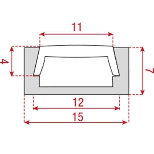 Artecta Profile Eco Surface 15 – Aluminium opbouwprofiel voor een flexibele LED strip Architectuur- verlichting J&H licht en geluid 3