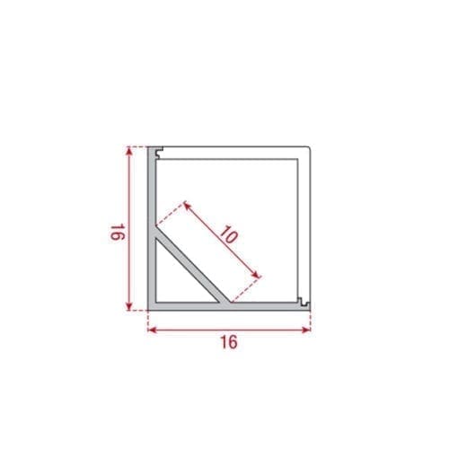 Artecta Profile pro 5 square – Aluminium hoekprofiel voor een flexibele LED strip (met 2 covers) Architectuur- verlichting J&H licht en geluid 3