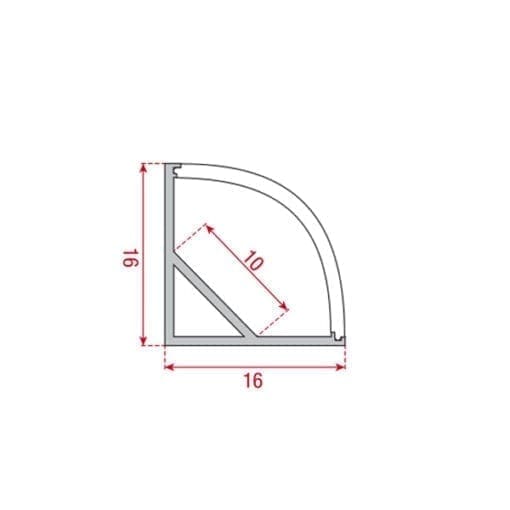 Artecta Profile pro 6 corner – Aluminium hoekprofiel voor een flexibele LED strip (met 2 covers) Architectuur- verlichting J&H licht en geluid 3