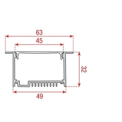 Artecta Profile Pro-Line 1 Recessed Profiles J&H licht en geluid 2