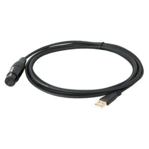 DAP UCI-10 USB-XLR microfoon interface kabel, 3 meter Computerkabels midi en data J&H licht en geluid