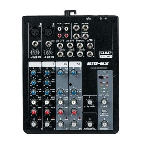 DAP GIG-62 – 4-kanaals live mixer Audio J&H licht en geluid 2