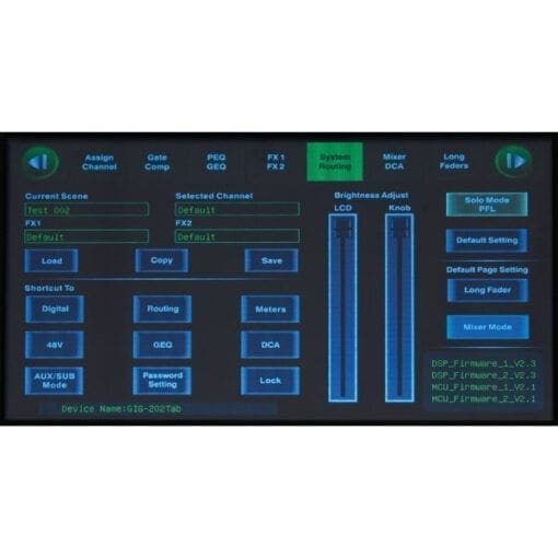 DAP GIG-202 Tab – 20-kanaals digitale mixer _Uit assortiment J&H licht en geluid 12