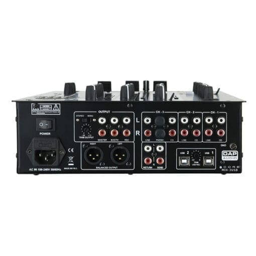 DAP Core MIX-3, 3-kanaals mixer met 2 USB-Audio interfaces Audio J&H licht en geluid 2