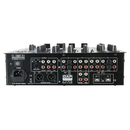 DAP Core MIX-4, 4-kanaals mixer met 2 USB-Audio interfaces Audio J&H licht en geluid 2