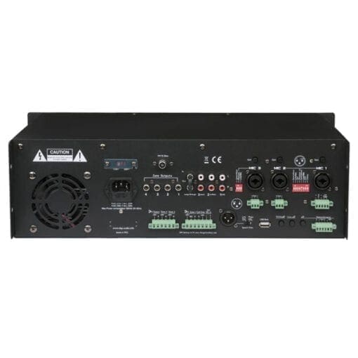 DAP ZA-9250VTU – 100V zone versterker / mixer / media-player / tuner (250 Watt) Audio J&H licht en geluid 2