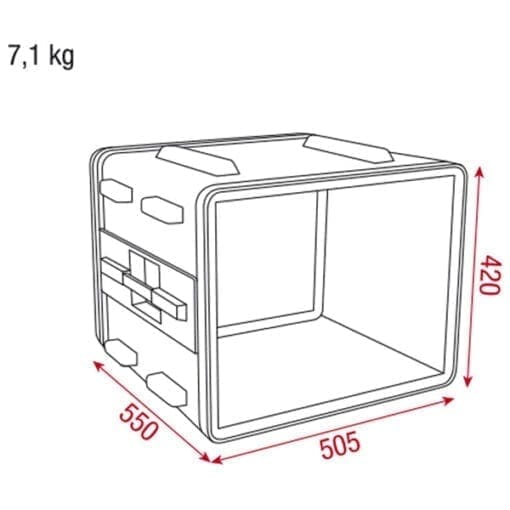 DAP ABS Rack Case 19 inch, 8HE hoezen en kisten J&H licht en geluid 2