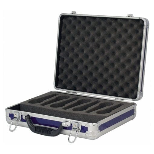 DAP microfoon flightcase voor 7 microfoons blauw Audiokisten J&H licht en geluid 2