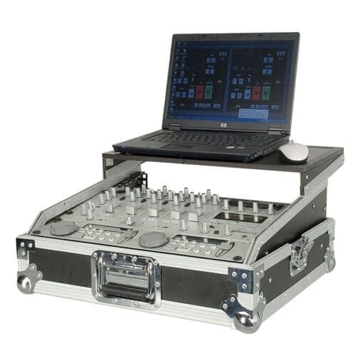 DAP 19 inch Mixer flightcase met laptop plateau Audiokisten J&H licht en geluid 2