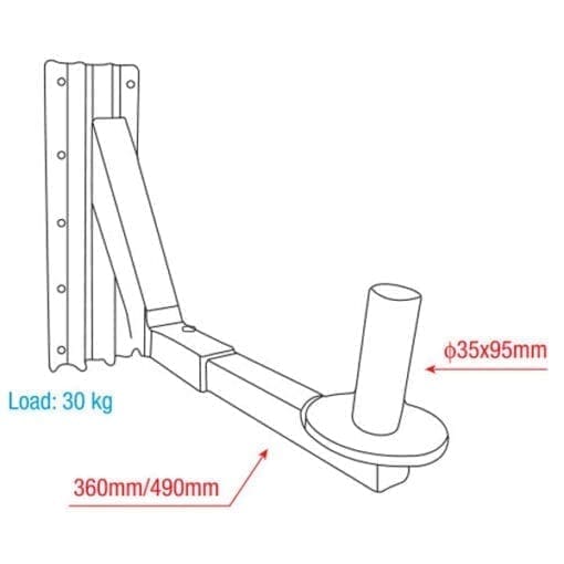 DAP Speakerbracket verstelbaar 50kg Audio J&H licht en geluid 4