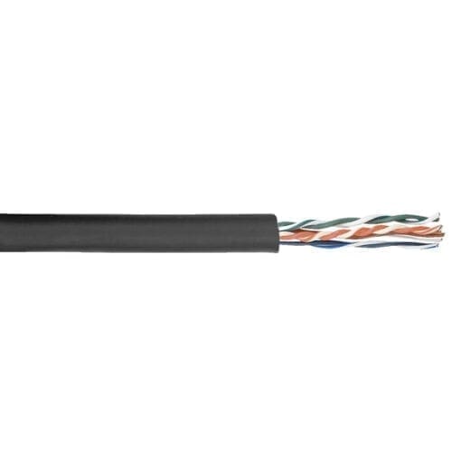 DAP Flexibele CAT5E kabel – zwart, rol 100 meter Datakabels J&H licht en geluid
