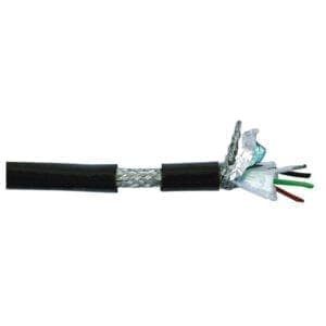 DAP Dig-Quad, Mic/Line/DMX kabel, 4 polig, Zwart, 100 meter op rol Datakabels J&H licht en geluid