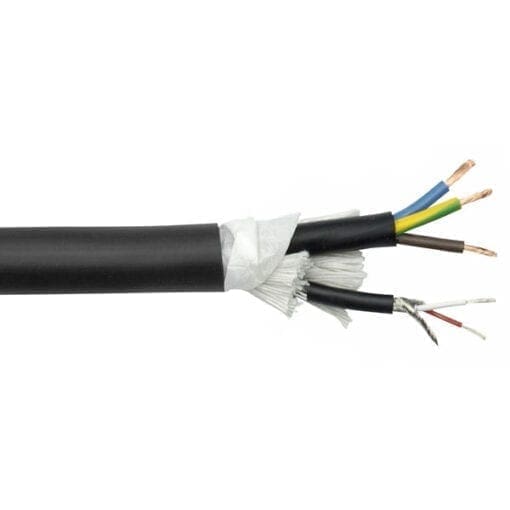 DAP PMC-216 Power / Signaal kabel – zwart (prijs per meter) Gecombineerde stroom- en signaalkabels J&H licht en geluid