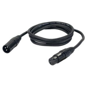 DAP XLR microfoon kabel, zwart, 3m Kabels en aansluitingen J&H licht en geluid