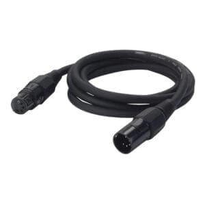 DAP DMX kabel, 5-pins XLR male – 5-pins XLR female, 1,5 meter DMX-kabels J&H licht en geluid