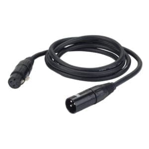 DAP DMX kabel, 3-pins XLR male – 3-pins XLR female, 20 meter DMX-kabels J&H licht en geluid