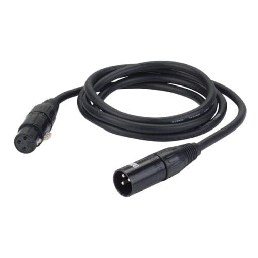 DAP DMX kabel, 3-pins XLR male – 3-pins XLR female, 3 meter DMX-kabels J&H licht en geluid
