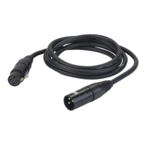 DAP DMX kabel, 3-pins XLR male – 3-pins XLR female, 75 cm DMX-kabels J&H licht en geluid