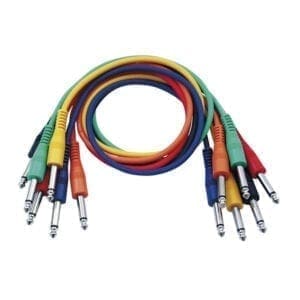 DAP Patch kabel, mono, rechte connectoren, set van 6 kleuren, 30 cm Kabels en aansluitingen J&H licht en geluid