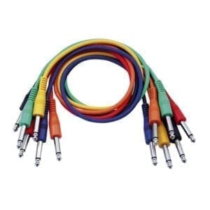 DAP Patch kabel, mono, rechte connectoren, set van 6 kleuren, 90 cm Kabels en aansluitingen J&H licht en geluid