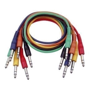 DAP Patch kabel, symmetrisch, rechte connectoren, set van 6 kleuren, 60 cm Kabels en aansluitingen J&H licht en geluid