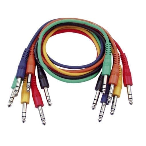 DAP Patch kabel, symmetrisch, rechte connectoren, set van 6 kleuren, 90 cm Kabels en aansluitingen J&H licht en geluid