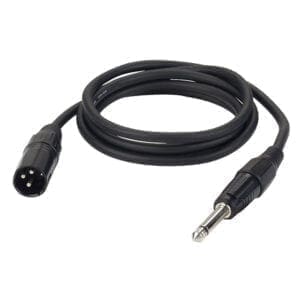 DAP kabel, XLR Male – Jack Mono, zwart, 150cm Instrumentkabels J&H licht en geluid