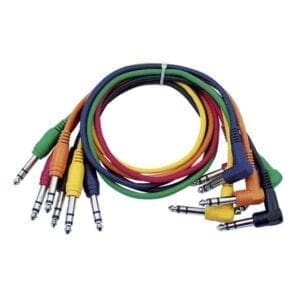 DAP Patch kabel, symmetrisch, rechte + haakse connectoren, set van 6 kleuren, 90 cm Kabels en aansluitingen J&H licht en geluid