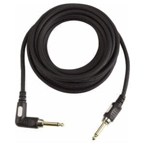 DAP Gitaar kabel, Jack male – Jack male haakse plug, vergulde connectoren, 7mm, 10 meter Instrumentkabels J&H licht en geluid