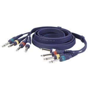 DAP kabel, 4 x Jack mono – 4 x Jack mono, 150cm Kabels en aansluitingen J&H licht en geluid