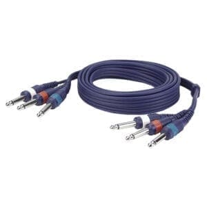 DAP kabel, 3 x Jack mono – 3 x Jack mono, 3 meter Kabels en aansluitingen J&H licht en geluid