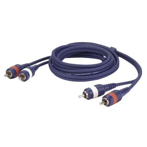 DAP kabel, 2 x RCA (tulp) Male – 2 x RCA (tulp) Male, 150 cm Kabels en aansluitingen J&H licht en geluid