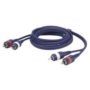 DAP kabel, 2 x RCA (tulp) Male – 2 x RCA (tulp) Male, 3 meter Kabels en aansluitingen J&H licht en geluid