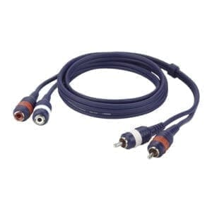 DAP kabel, 2 x RCA (tulp) Male – 2 x RCA (tulp) Female, 75 cm Kabels en aansluitingen J&H licht en geluid