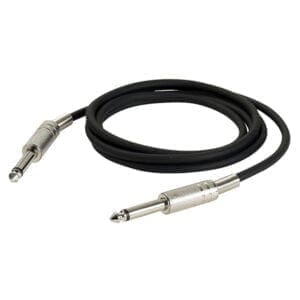 DAP kabel, Jack mono – Jack mono, zwart, 150 cm Instrumentkabels J&H licht en geluid