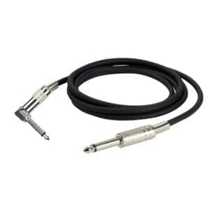 DAP kabel, Jack mono – Jack mono 90 graden, zwart, 150 cm Instrumentkabels J&H licht en geluid