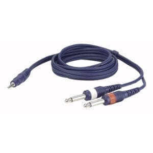DAP kabel, Mini Jack stereo – 2 x Jack mono, 150cm Kabels en aansluitingen J&H licht en geluid